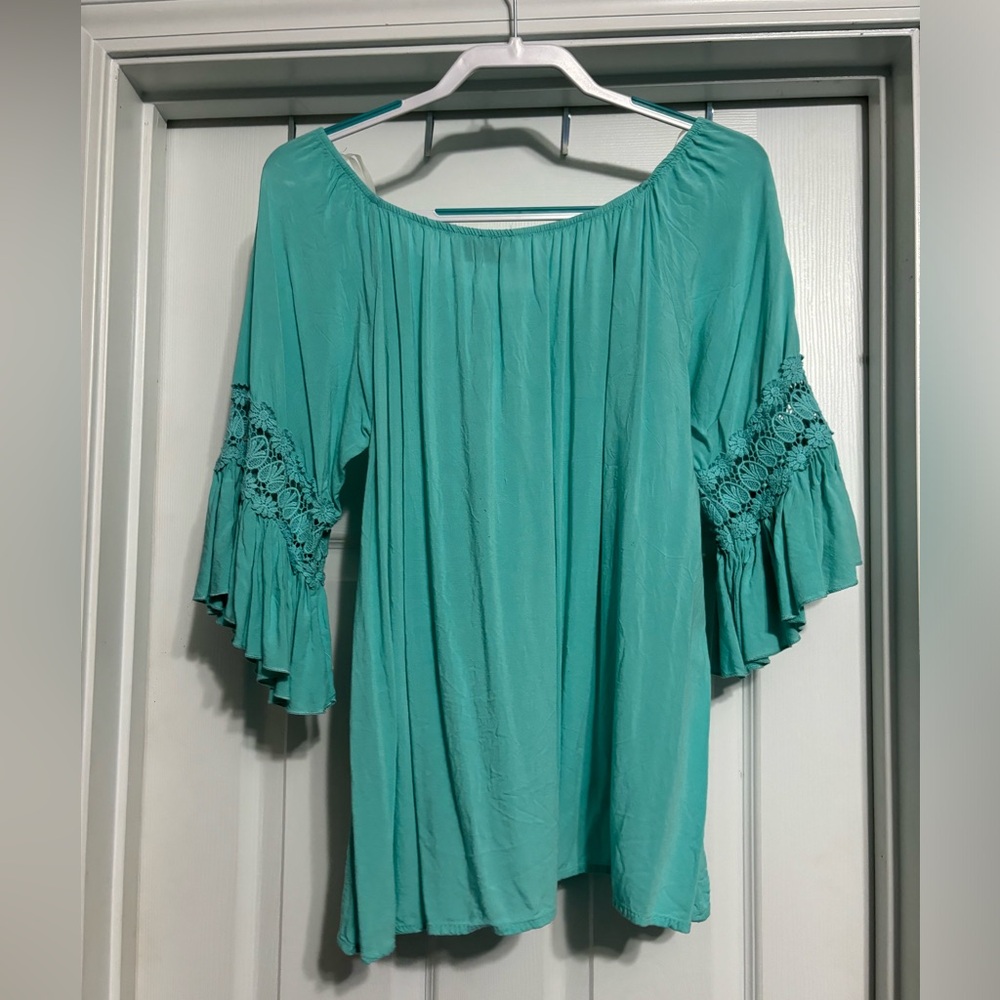 Teal Boutique Style Top